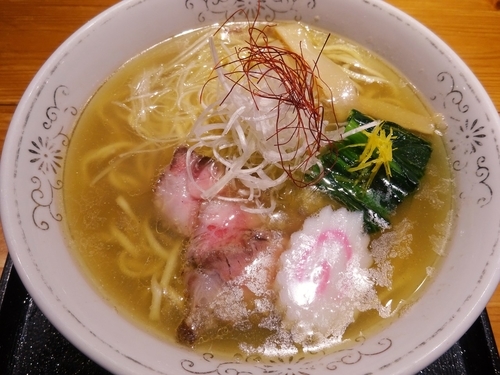 「塩そば 750円 ＋ ご飯 100円」@中華そば 勝本の写真