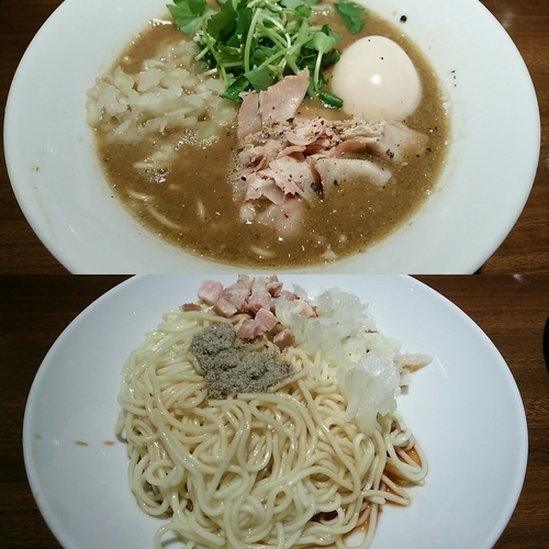 「濃厚、烏賊煮干し煮玉子、替え玉」@麺屋 ねむ瑠の写真