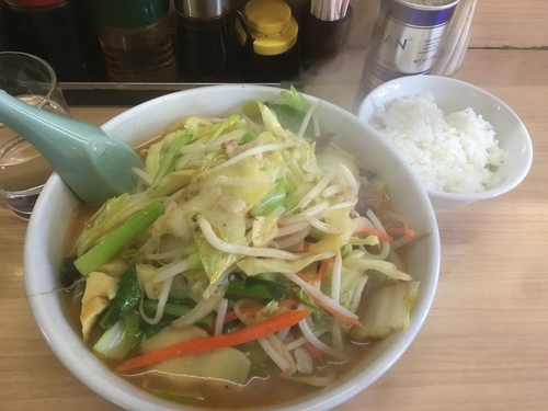 「味噌タンメンセット(餃子、ライス) ¥850」@タンメン胖の写真