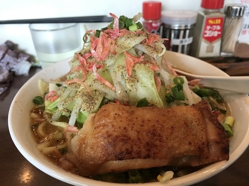 「えび郎 大盛り¥880」@自家製麺 鶏八朗の写真