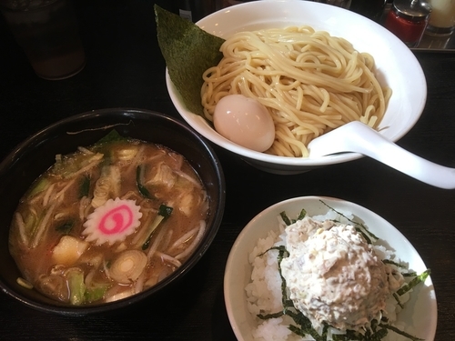 「野菜つけ麺 900円 味玉 100円 チャーマヨ丼 200円」@大勝軒まるいち 大宮店の写真