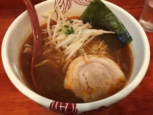 「赤いらーめん 800円」@麺処 あす花の写真