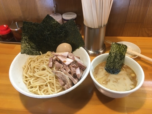 「チャーシューつけ麺＋海苔＋beer」@麺屋 永太の写真