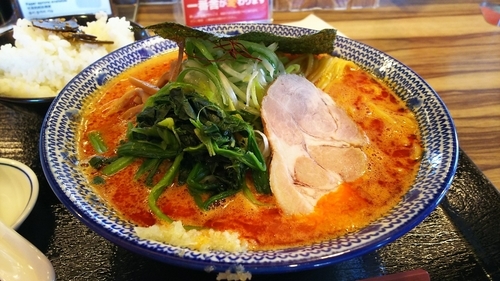 「濃厚極辛豚骨ラーメン大盛」@濃厚極辛豚骨ラーメン専門 一番軒 川村店の写真