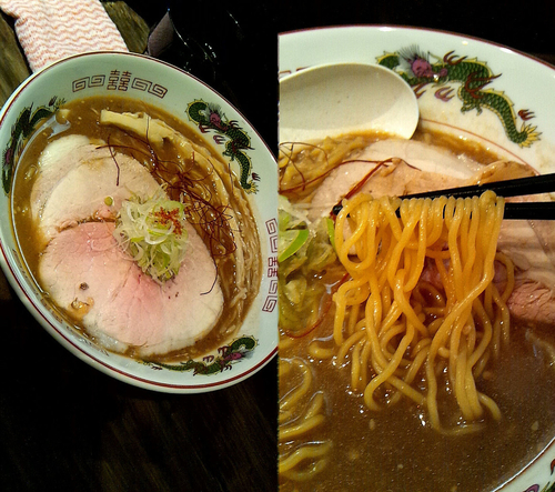 「『スパイシー味噌らーめん 1.5玉(￥900)』をバラ肉で」@元祖一条流がんこ 長津田分店の写真