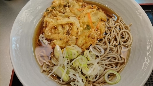 「白海老そば 430円」@菜の花そば ペリエ西船橋店の写真