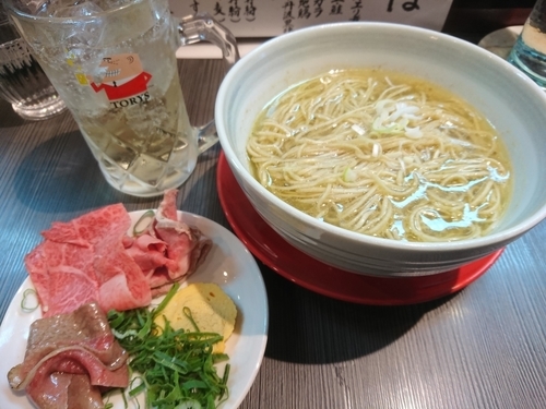 「【2周年記念限定】二年そば1300円＋ビール 他」@柳麺 呉田-goden-の写真