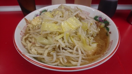 「豚入り(麺硬め少なめ・ニンニク少なめ)」@ラーメン二郎 湘南藤沢店の写真