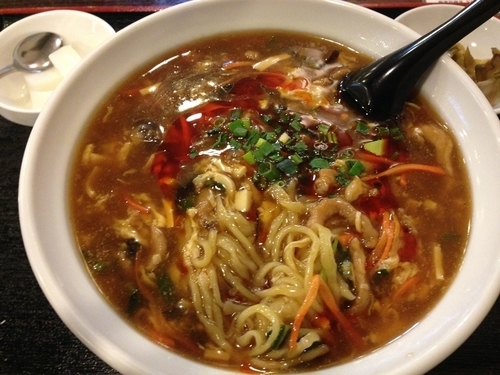 「サンラータンメン（定食メニュー）」@本格四川料理 天香府 亀戸店の写真