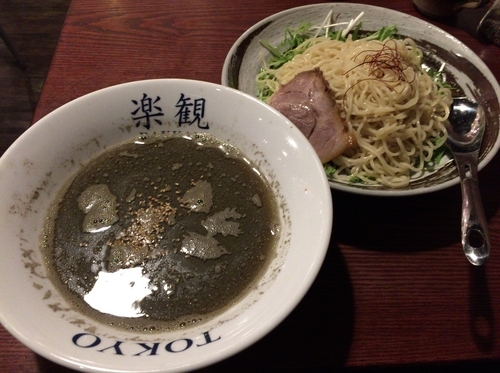 「黒だれ煮干しつけ麺 ¥950 (サラダ&コーヒー付き)」@おだし専門店 アルス 南青山の写真