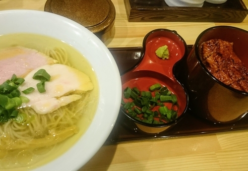 「ランチセット（塩＋ひつまぶし）」@自家製麺 竜葵の写真