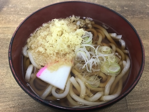 「たぬきうどん 340円」@立ち喰いそば 松月庵の写真