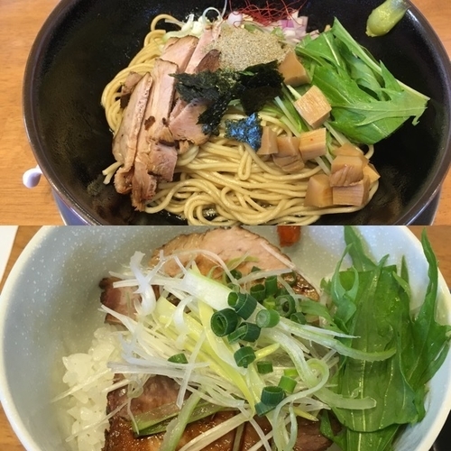 「煮干香る油そば +チャーシュー丼」@中華そば かずしのの写真