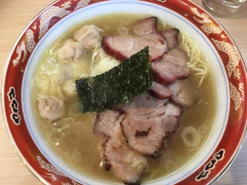 「塩チャーシューワンタン麺1150円」@支那ソバ すずきの写真