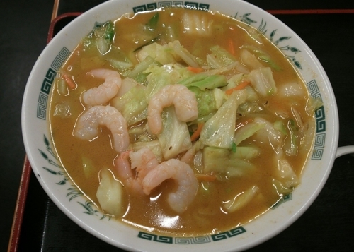 「【期間限定】海老味噌ラーメン　590円」@日高屋 松戸東口店の写真