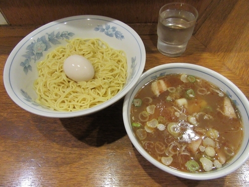 「つけめん（７００円）＋味玉１００円」@らーめん 丸長の写真