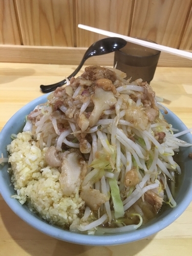 「ミニラーメン(650円)全マシ」@ラーメン寿々㐂の写真