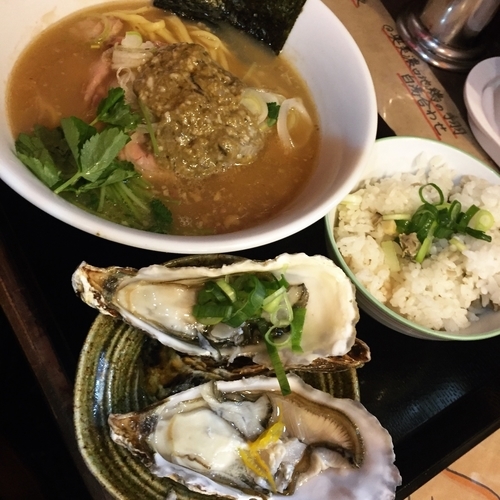 「[限定]カキボシZ1100円+カキの遊び飯300円他」@ラーメン愉悦処 似星の写真