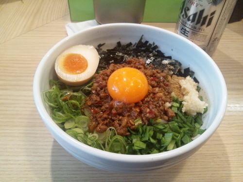 「台湾まぜそば　麺少なめ」@麺屋 こころ 大岡山本店の写真
