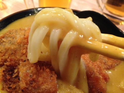 「カレーうどん　とんかつトッピング」@カレーうどん専門 サンビーノの写真