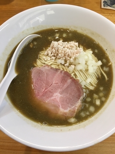 「[限定] 特濃煮干ソバ (醤油)+和え玉+生玉子」@煮干中華ソバ イチカワの写真