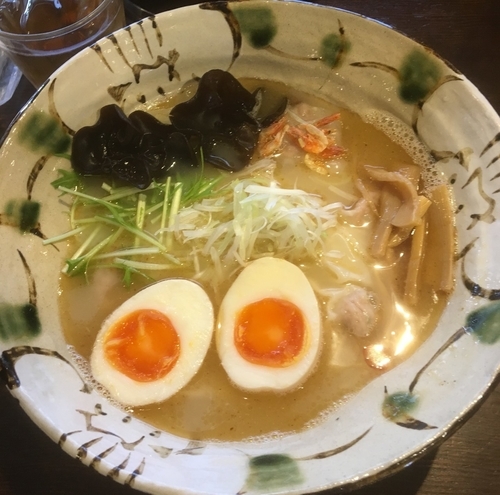 「塩+海老ワンタン+味玉　1,150円」@いち井の写真