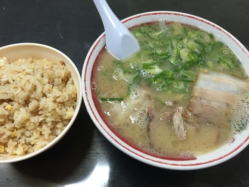 「ラーメン：480円」@長浜ラーメン 福重家の写真