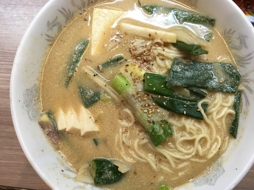 「【限定】赤ねぎ豆腐ごま味噌ラーメン 850円」@天下一らーめんの写真