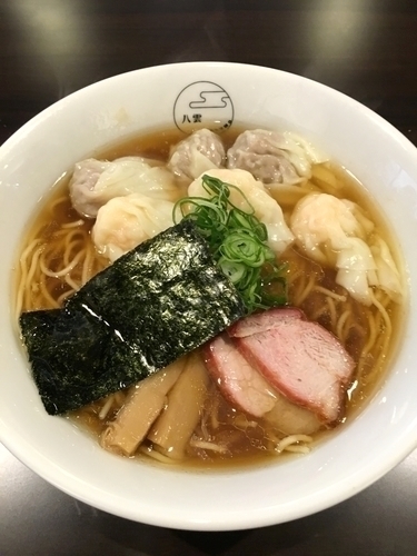 「特製ワンタン麺 (黒だし) ¥1000」@八雲の写真
