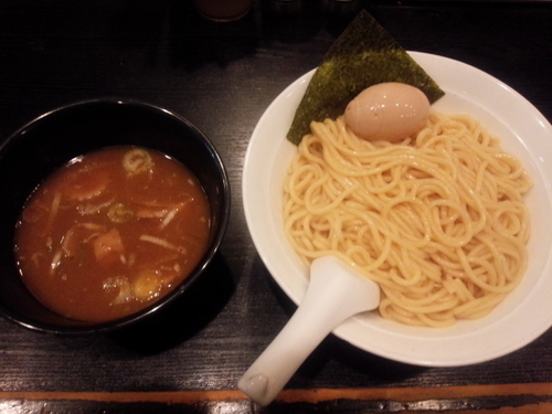 「つけ麺(あつもり)・煮玉子」@大勝軒まるいち 大宮店の写真