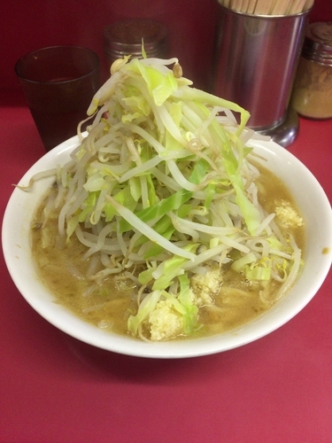 「小ラーメン(700円 野菜 ニンニク)」@ラーメン二郎 ひばりヶ丘駅前店の写真