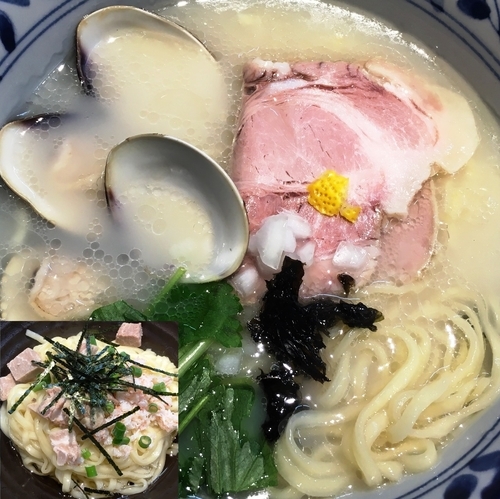 「鯛と蛤の中華そば＋カニの和え玉」@㐂九八 ～garage～の写真