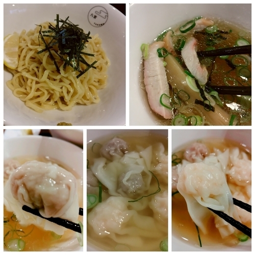 「白だし特製ワンタンつけそば1020円」@八雲の写真