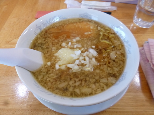「ラーメン／タマネギ／ニンニク」@前足ラーメン かくれがの写真