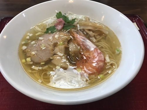 「サクラサクえび潮麺 900円」@天然だしラーメン 潮の音の写真