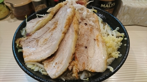 「チャーシュー ニボ五郎（大盛）ニンニク少し・ヤサイ」@ラーメン ポール亭の写真