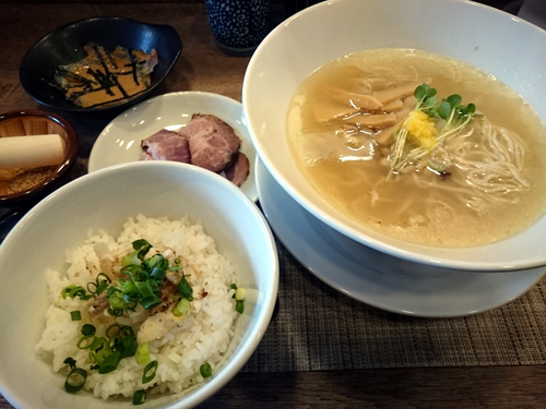 「鯛塩そば(淡麗)＋鯛茶漬けセット」@狐狸丸の写真
