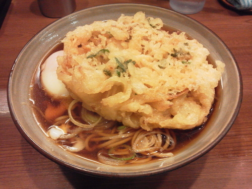 「天玉そば 410円」@そば処 かめや 神田東口店の写真