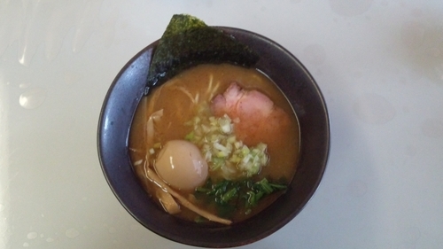 「味玉ラーメン（大）」@拉麺工房 暁の写真