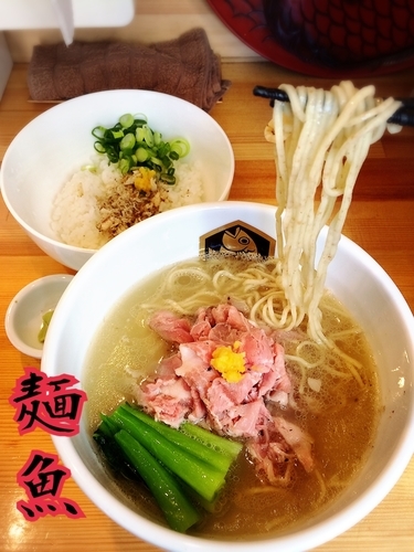 「真鯛らーめん雑炊セット￥1000」@真鯛らーめん 麺魚の写真