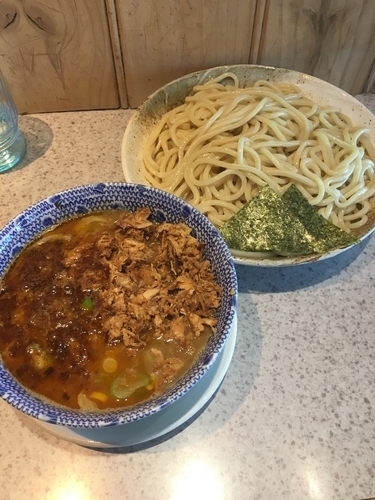 「ほぐし肉海老つけ麺＋辛味」@麺や 武蒼の写真