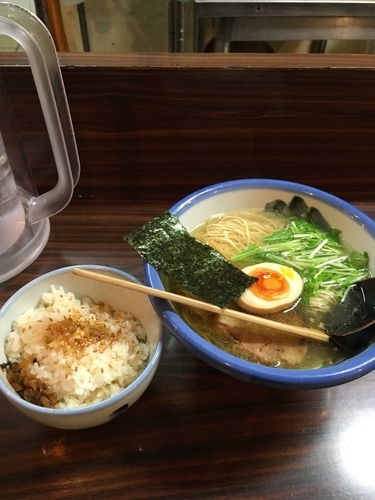 「柚子塩まろ味&タレご飯」@AFURI 恵比寿の写真