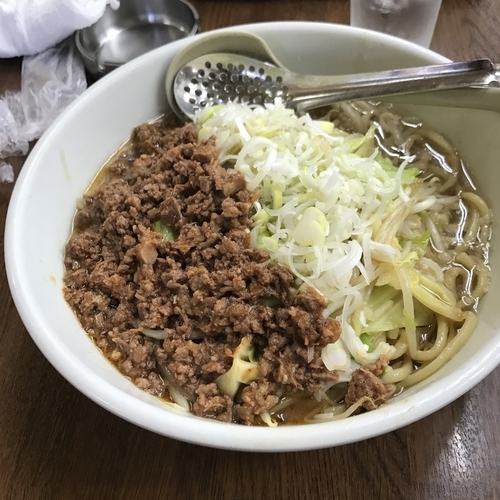 「辛肉ラーメン（780円）」@ラーメン 東横 笹口店の写真