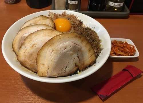 「肉増しMAZEそば」@麺屋ガテン 天満橋店の写真