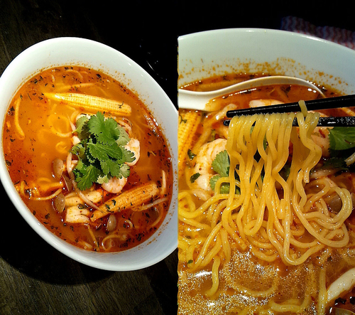 「ネット限定「トムヤムクンらーめん(￥900)」」@元祖一条流がんこ 長津田分店の写真