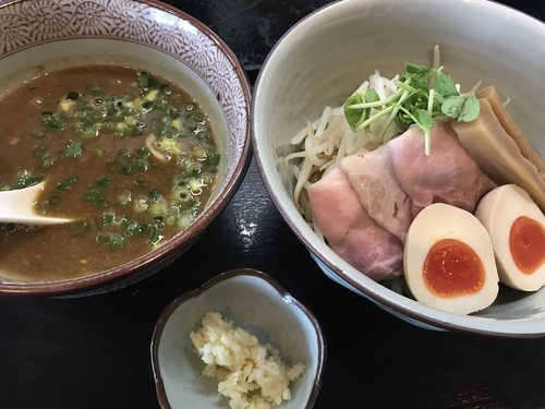 「つけ美そば（味玉ラーパス０円）800円」@味噌ラーメン専門店 俊麺 美空の写真