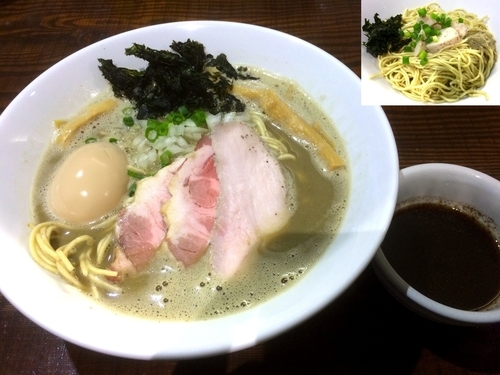 「【限定】中濃煮干しそば〜３〜（850円）＋和え玉（200円）」@二代目 むじゃきの写真