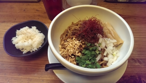 「担々まぜそば、大盛、辛さ３」@辛っとろ麻婆麺 あかずきんの写真