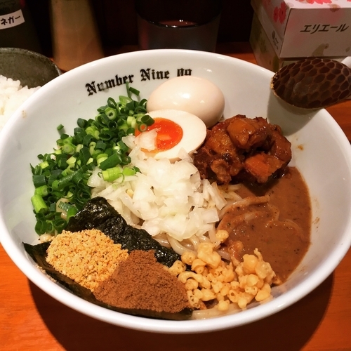 「油そば＋味玉＋1/2ライス」@麺Dining Number Nine 09の写真