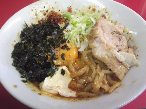 「汁なし（並）￥780（ノリ・エビマヨ）・辛味￥70」@ラーメン一心の写真